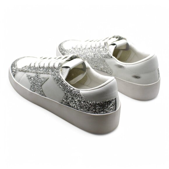 Steve Madden Perona Womens Fashion Sneakers Silver Size 10 M - Picture 8 of 8